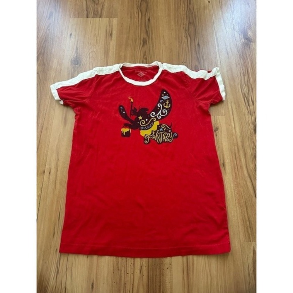 Disney‎ Cruise Line Fantasy Girls Red Graphic Tee Youth Large